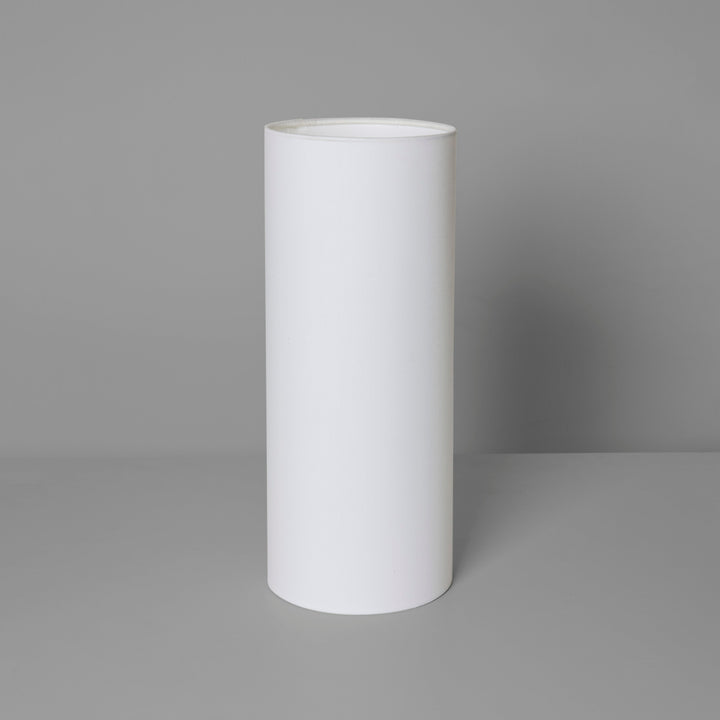 White Tube 135 shade mounted on E27 lamp fitting