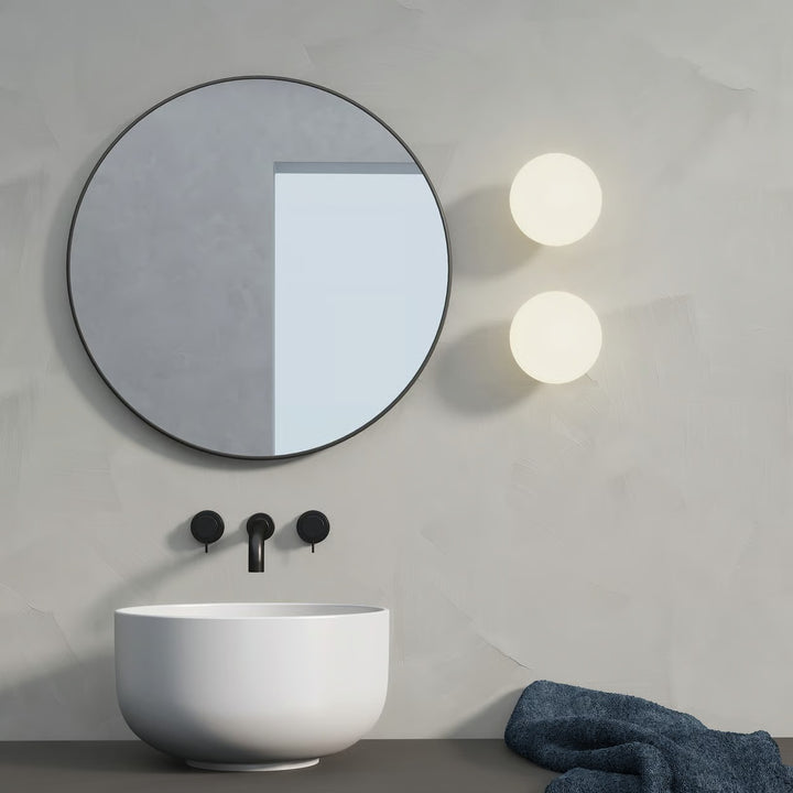 Zeppo Wall mounted next to bathroom mirror
