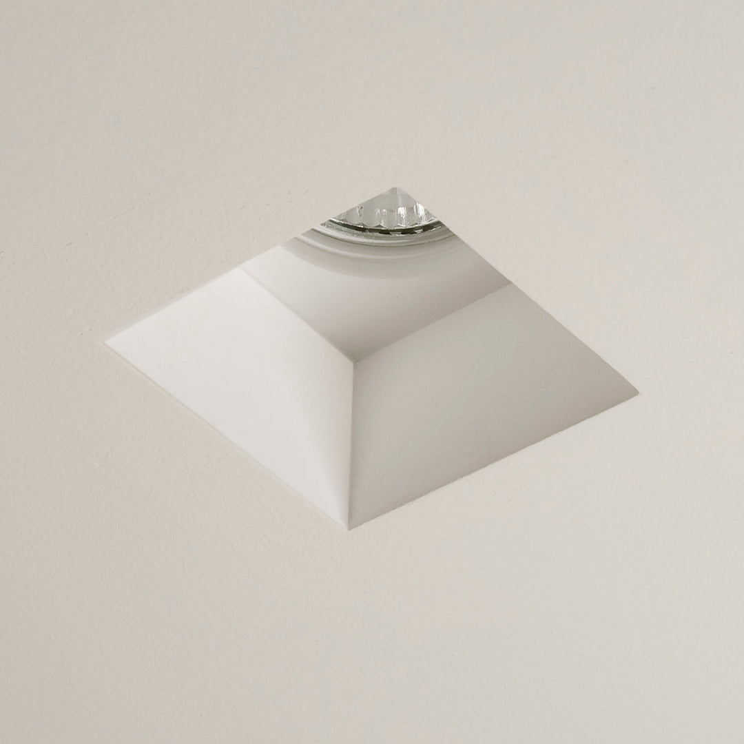 Astro Blanco Square Fixed Downlight – Paintable Plaster Recessed Ceiling Light