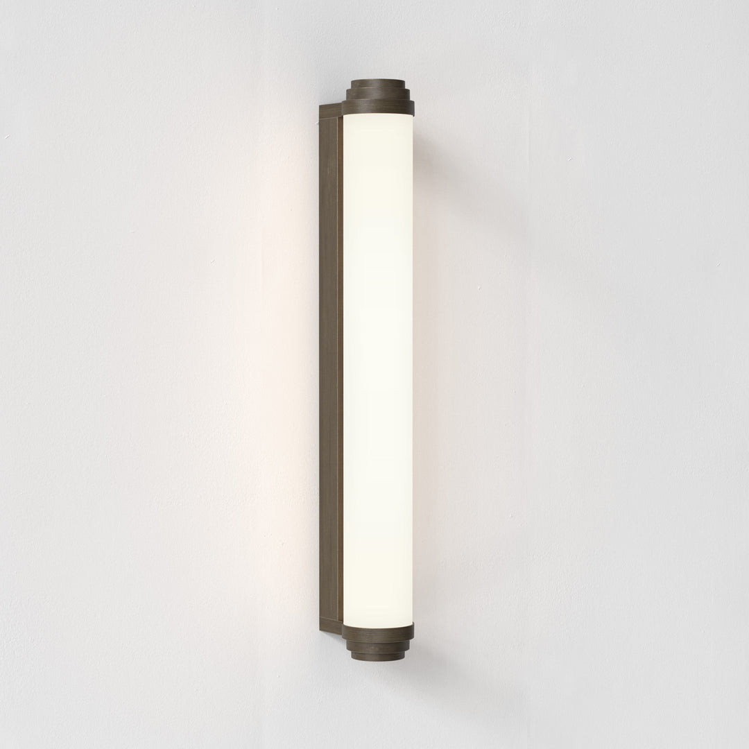 Astro Burlington 600 Phase Wall Light in Bronze and Matt Gold with clear glass rods