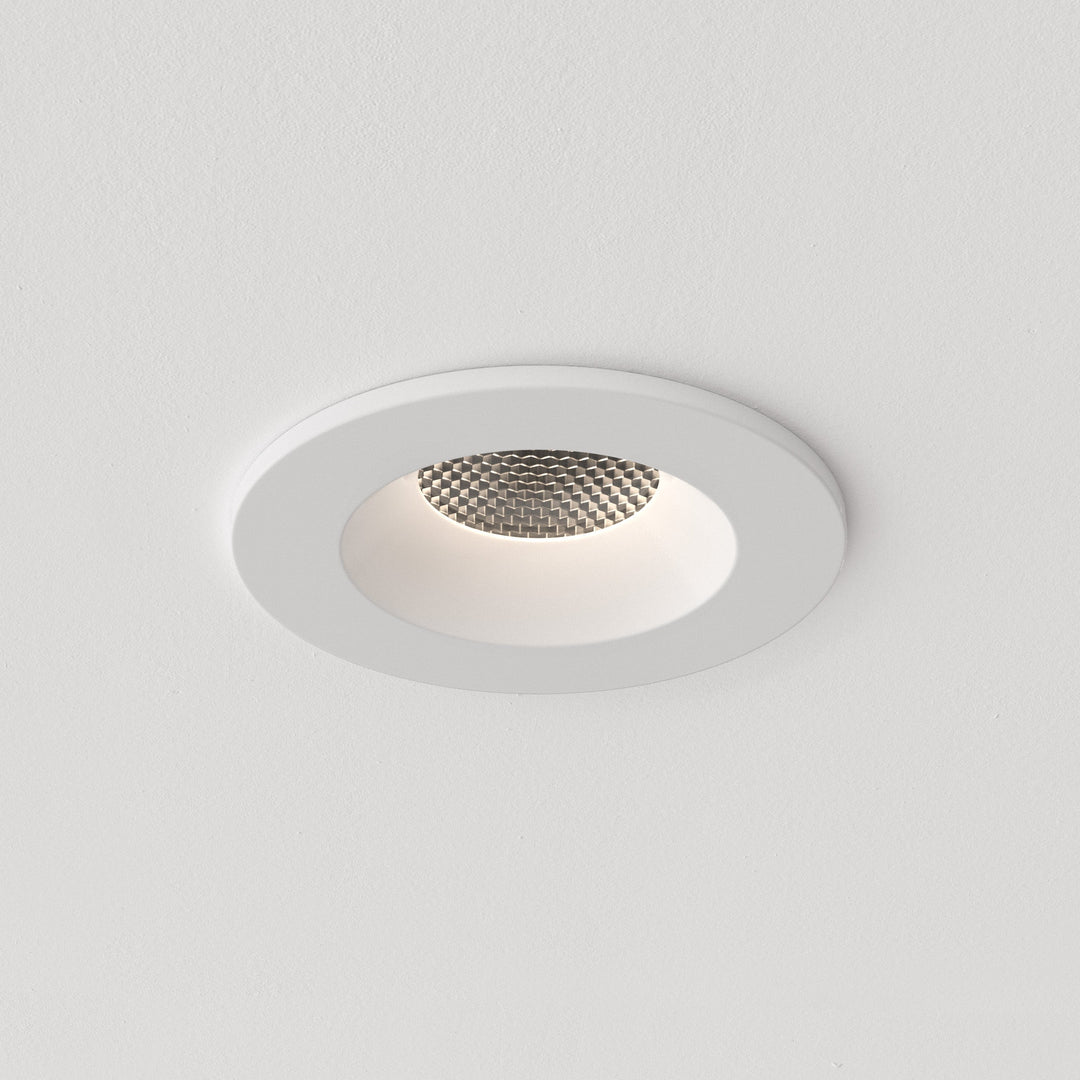 Astro Kos Recessed Downlight in Matt White, flush-mounted