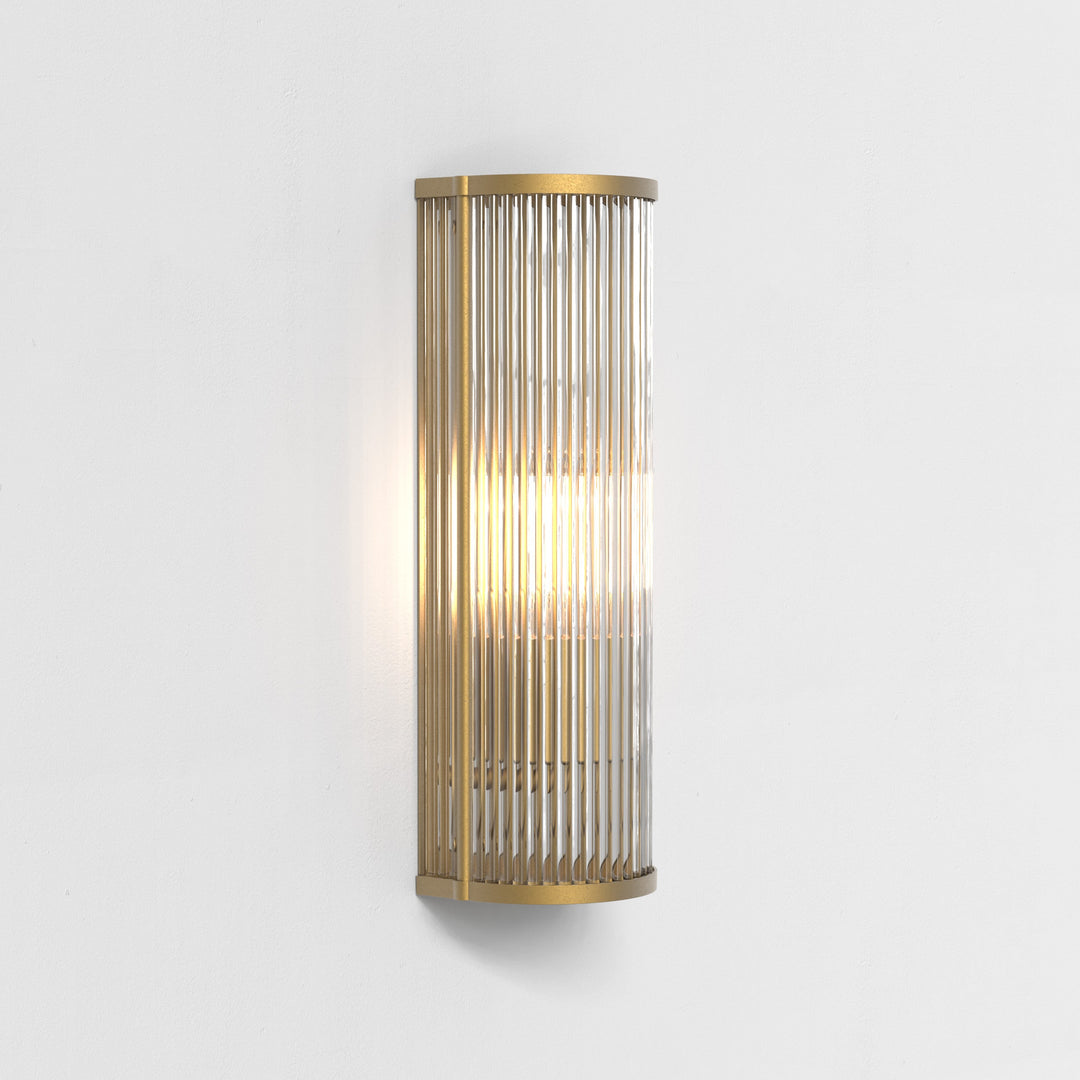 Astro Avignon Round 375 Wall Light in Antique Brass and Bronze – Sleek Cylindrical Indoor Wall Light