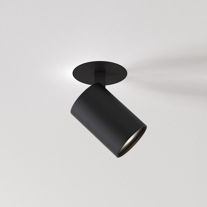 Astro Ascoli Flush Fire-Rated Spotlight in Textured White and Matt Black – Adjustable Ceiling Fixture