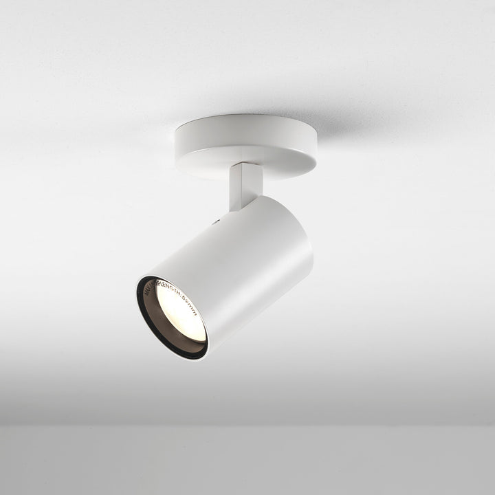 Astro Aqua Single Spotlight in Matt White – Adjustable Bathroom Ceiling or Wall Fixture