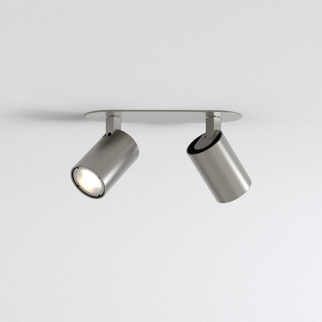 Astro Ascoli Twin Recessed Spotlight in Matt Black, Matt Nickel, Textured White, and Bronze – Adjustable Ceiling Fixture