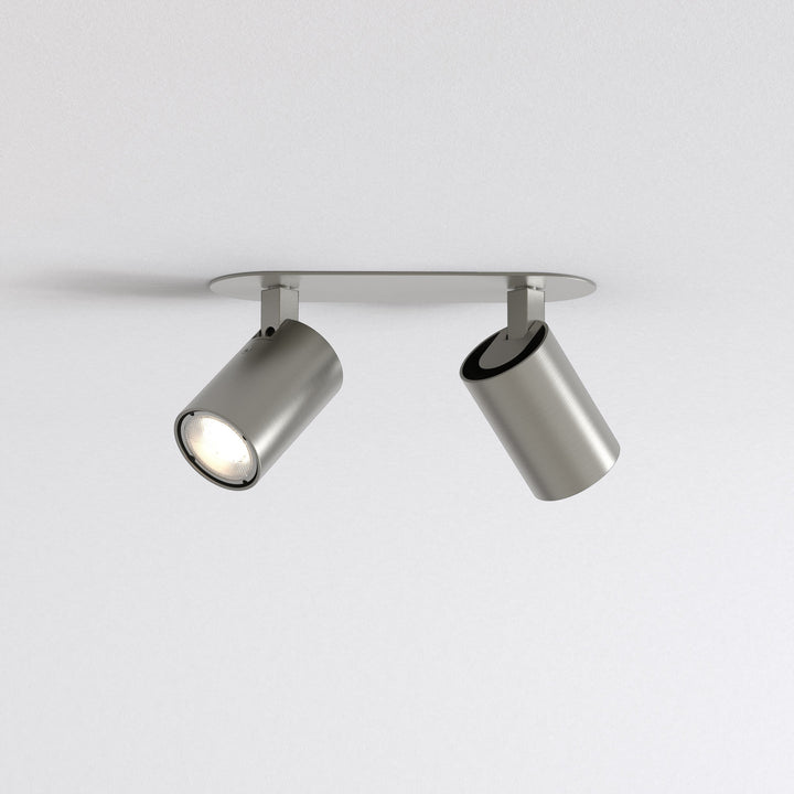 Astro Ascoli Twin Recessed Spotlight in Matt Black, Matt Nickel, Textured White, and Bronze – Adjustable Ceiling Fixture