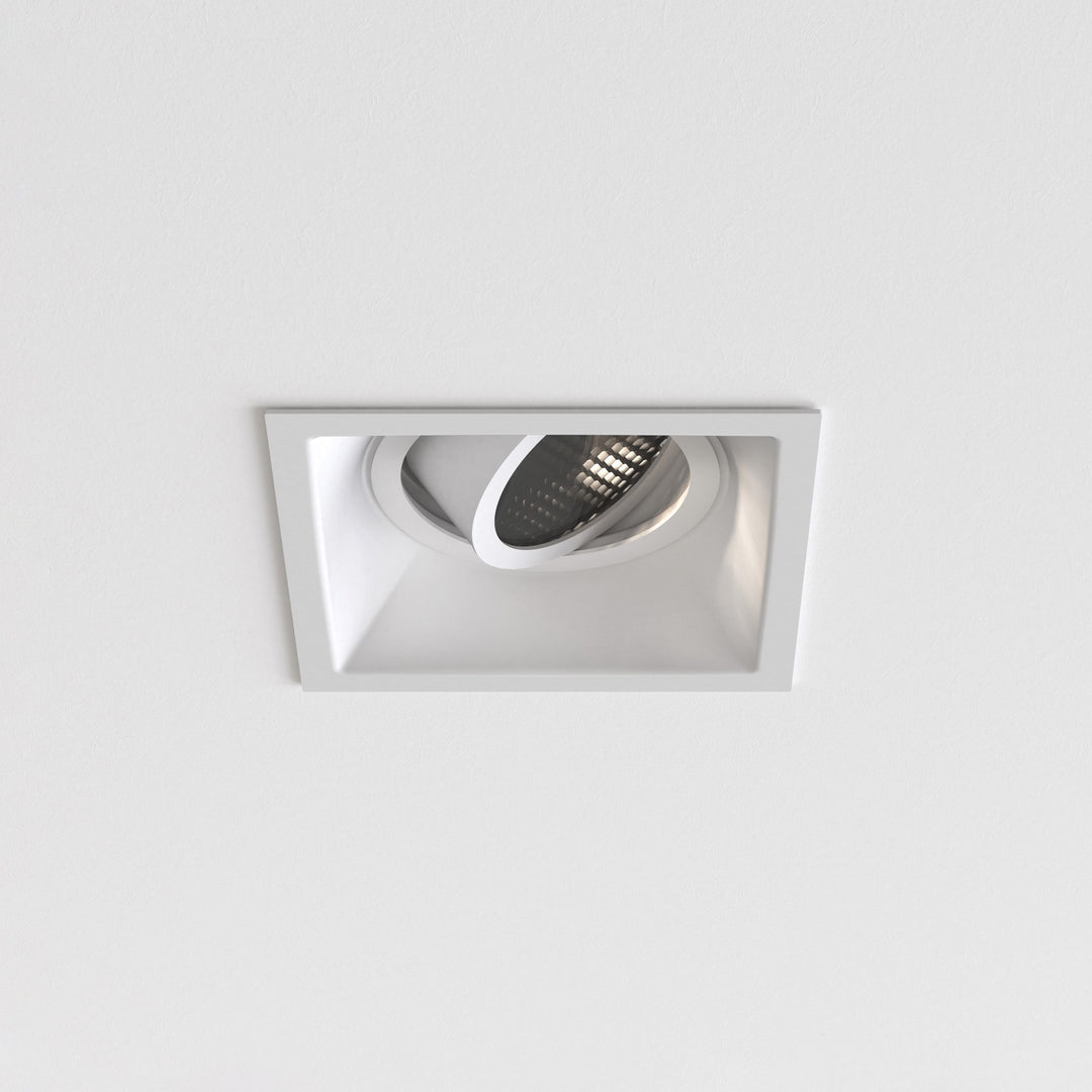 Astro Minima Slimline Square Adjustable fire-rated downlight, Matt White