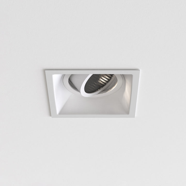 Astro Minima Slimline Square Adjustable fire-rated downlight, Matt White