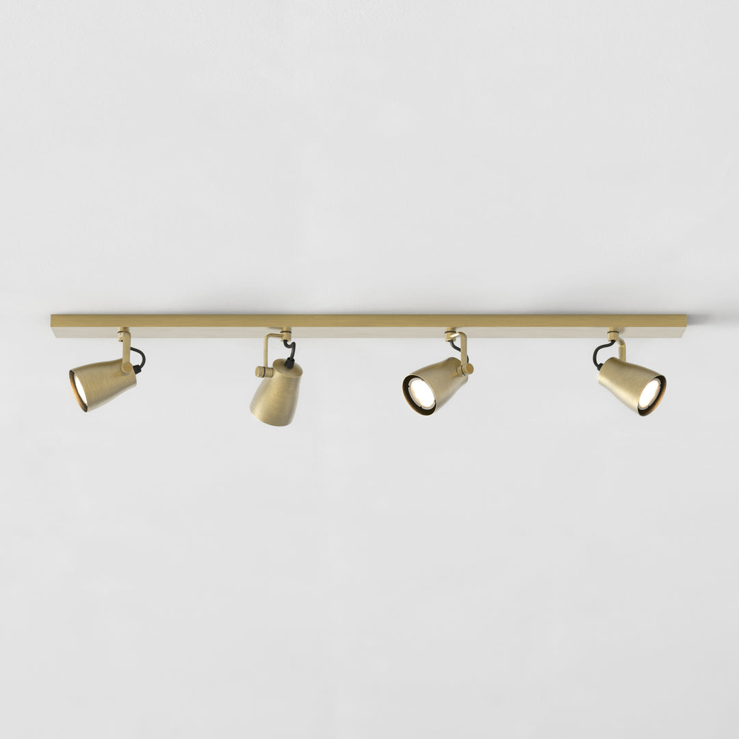 Astro Juno Four Bar | Matt Brushed Brass | Spotlight 1487008