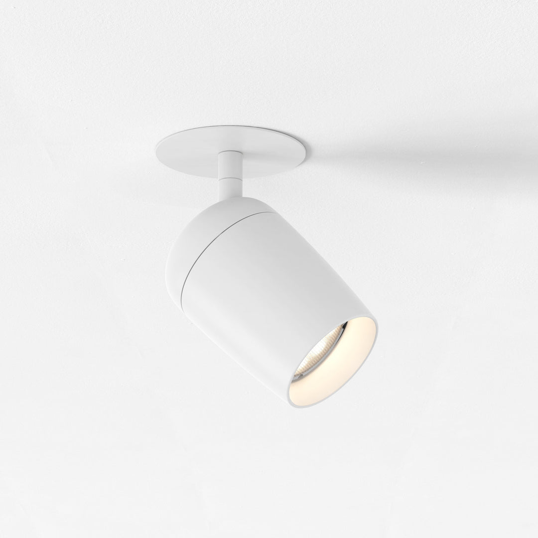 Astro Koto Recessed Spotlight in Matt White, flush ceiling spotlight