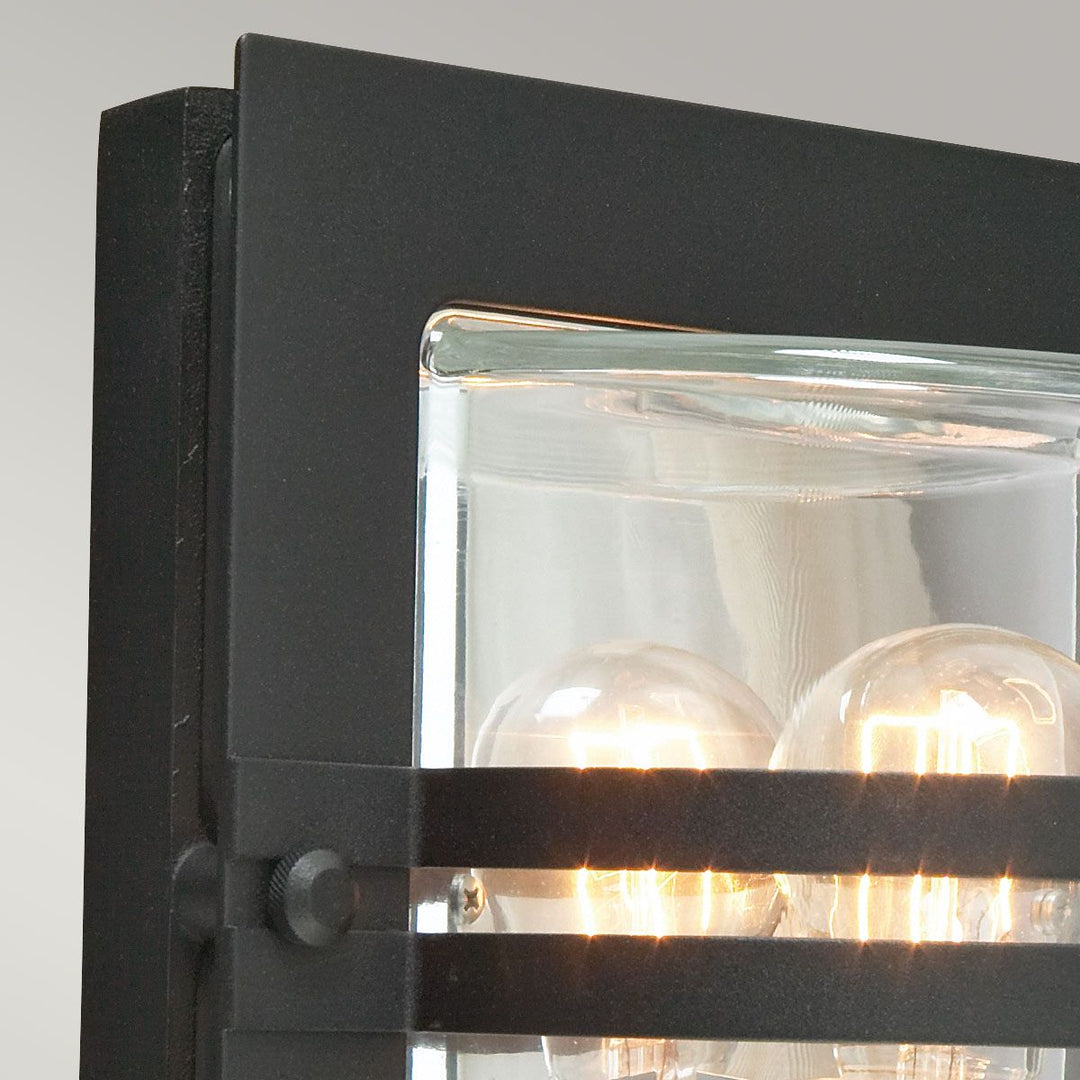 Elstead Lighting Bern 1 Light Wall Lantern - Black With Clear Glass BERN-E27-BLK-C Black