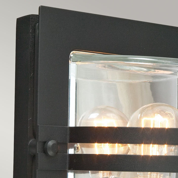 Elstead Lighting Bern 1 Light Wall Lantern - Black With Clear Glass BERN-E27-BLK-C Black