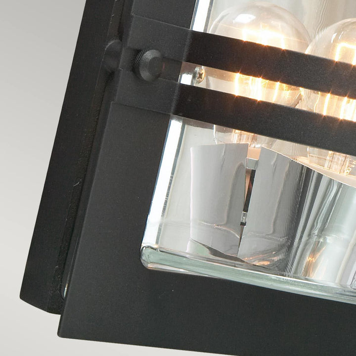 Elstead Lighting Bern 1 Light Wall Lantern - Black With Clear Glass BERN-E27-BLK-C Black