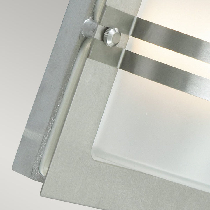 Elstead Lighting Bern 1 Light Wall Lantern - Stainless Steel With Frosted Glass BERN-E27-S-S-F Stainless Steel