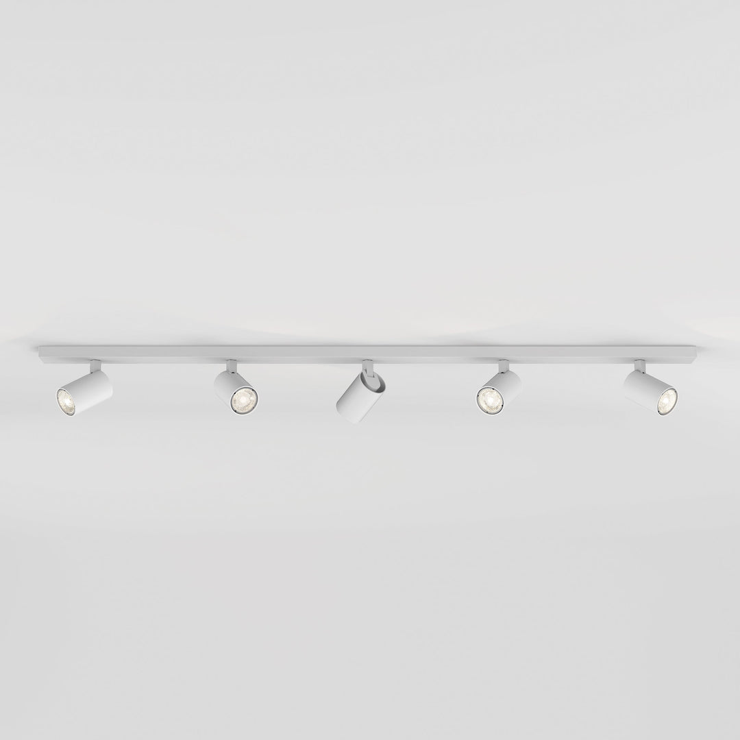 Astro Ascoli Five Bar Spotlight in Matt Black, Matt Nickel, Textured White, and Bronze – Adjustable Ceiling Fixture