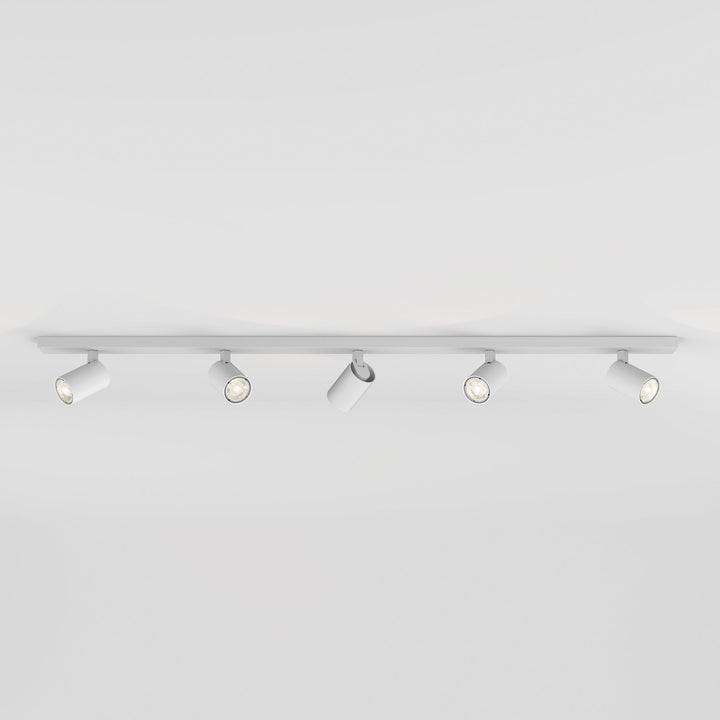 Astro Ascoli Five Bar Spotlight in Matt Black, Matt Nickel, Textured White, and Bronze – Adjustable Ceiling Fixture