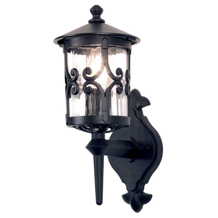 Norlys Hereford 1 Light Wall Lantern BL10-BLACK Black