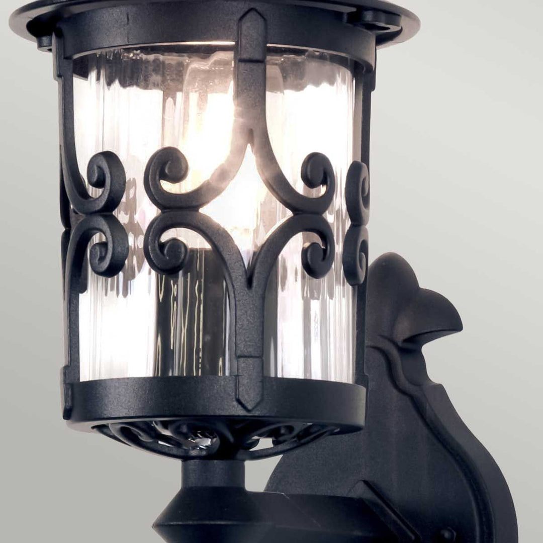 Norlys Hereford 1 Light Wall Lantern BL10-BLACK Black