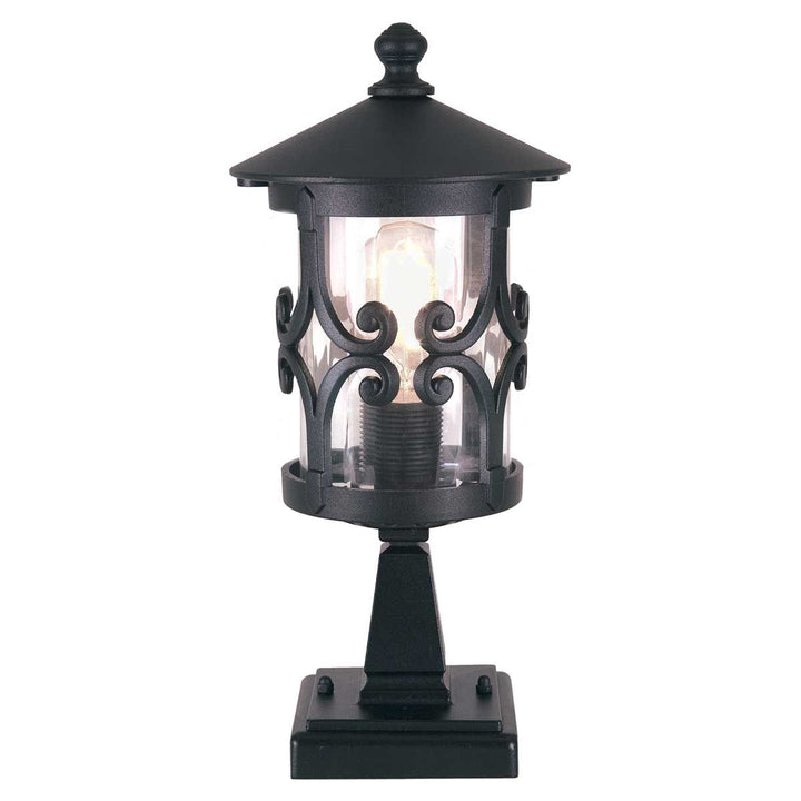 Norlys Hereford 1 Light Pedestal Lantern BL12-BLACK Black