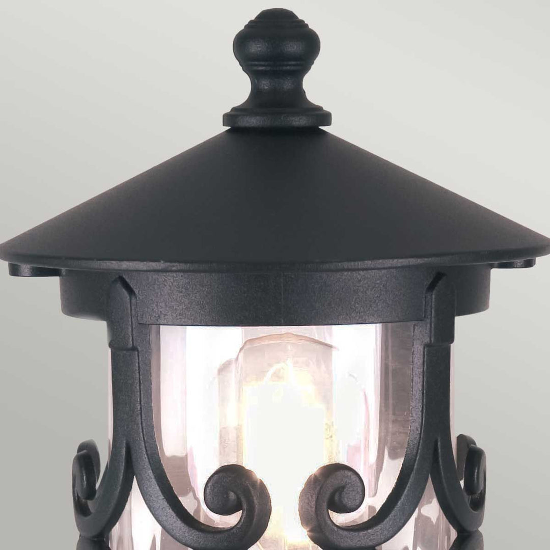 Norlys Hereford 1 Light Pedestal Lantern BL12-BLACK Black