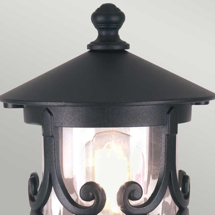 Norlys Hereford 1 Light Pedestal Lantern BL12-BLACK Black