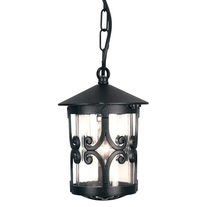 Norlys Hereford 1 Light Porch Chain Lantern BL13B-BLACK Black