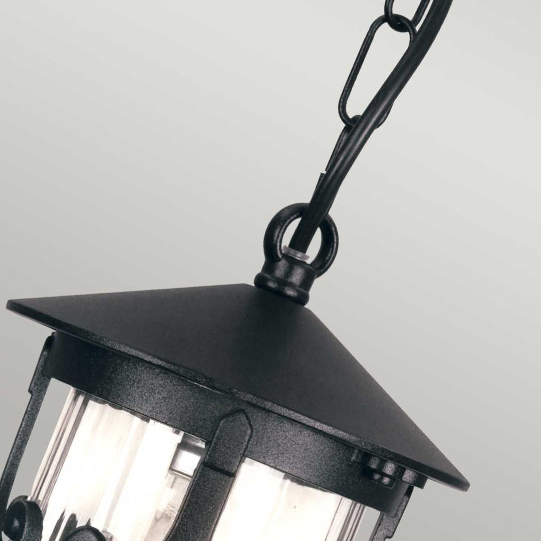 Norlys Hereford 1 Light Porch Chain Lantern BL13B-BLACK Black