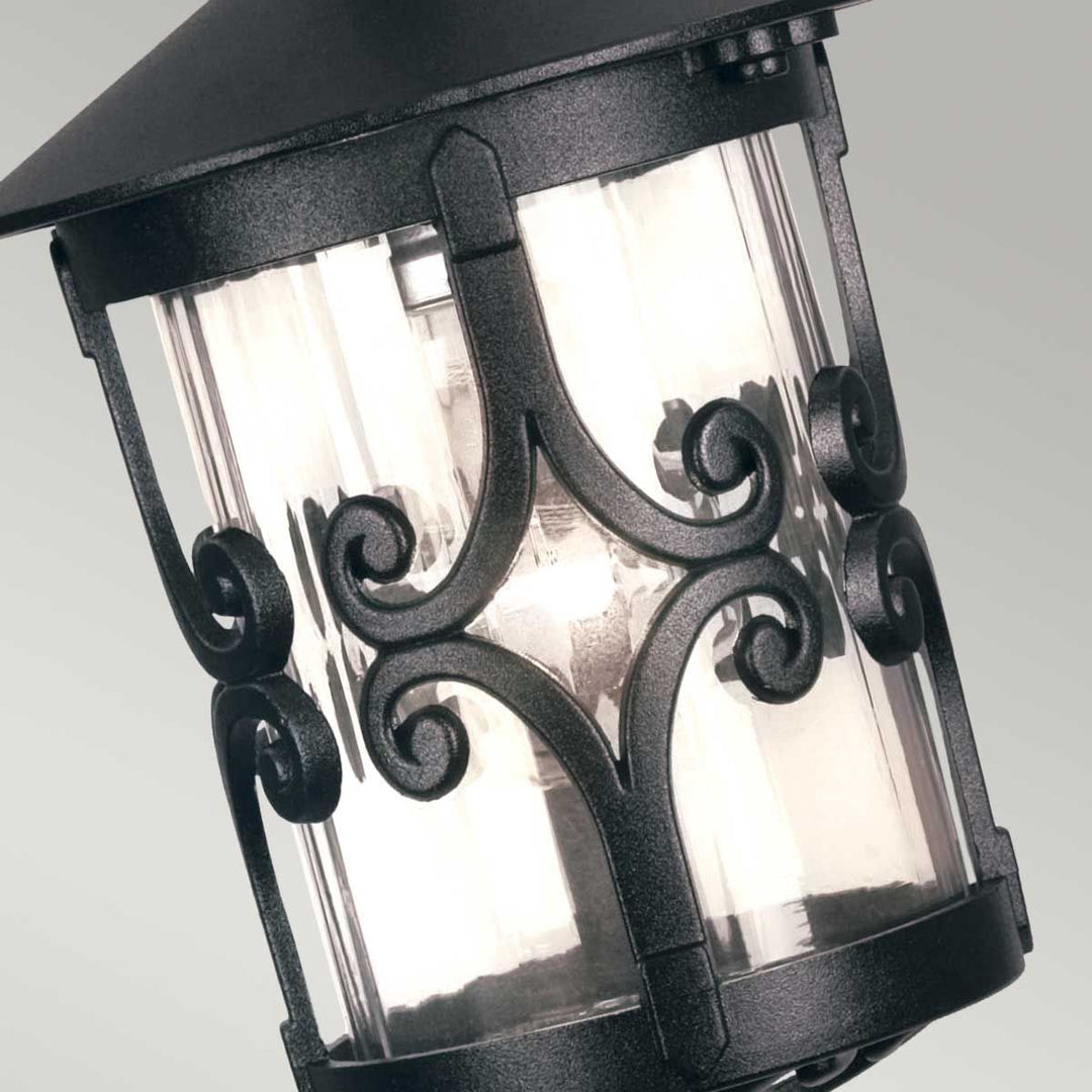 Norlys Hereford 1 Light Porch Chain Lantern BL13B-BLACK Black