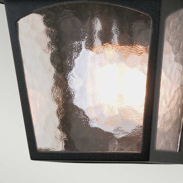 Norlys York 1 Light Flush Lantern BL15-BLACK Black