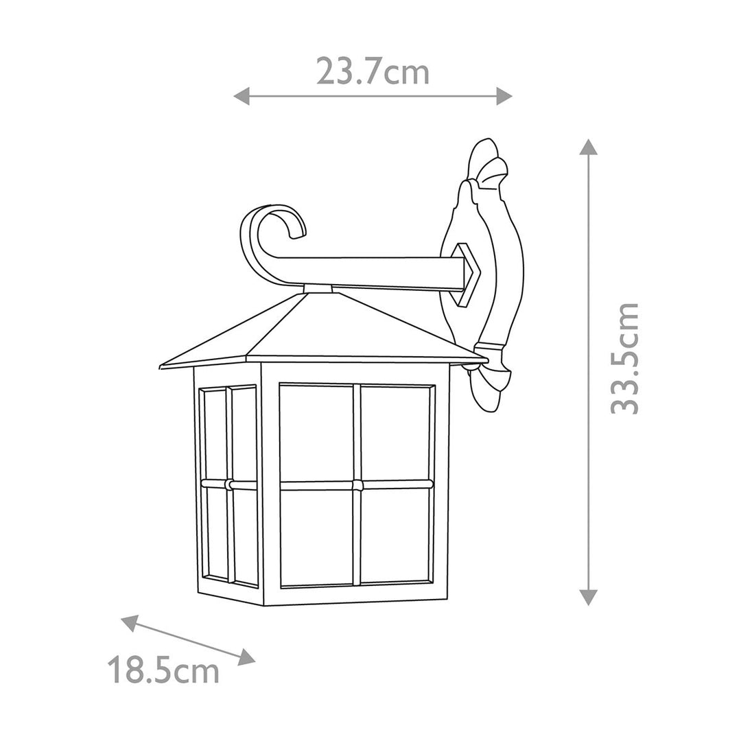 Norlys Winchester 1 Light Wall Down Lantern BL18-BLACK Black