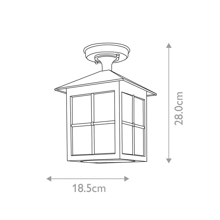 Norlys Winchester 1 Light Porch Lantern BL18A-BLACK Black