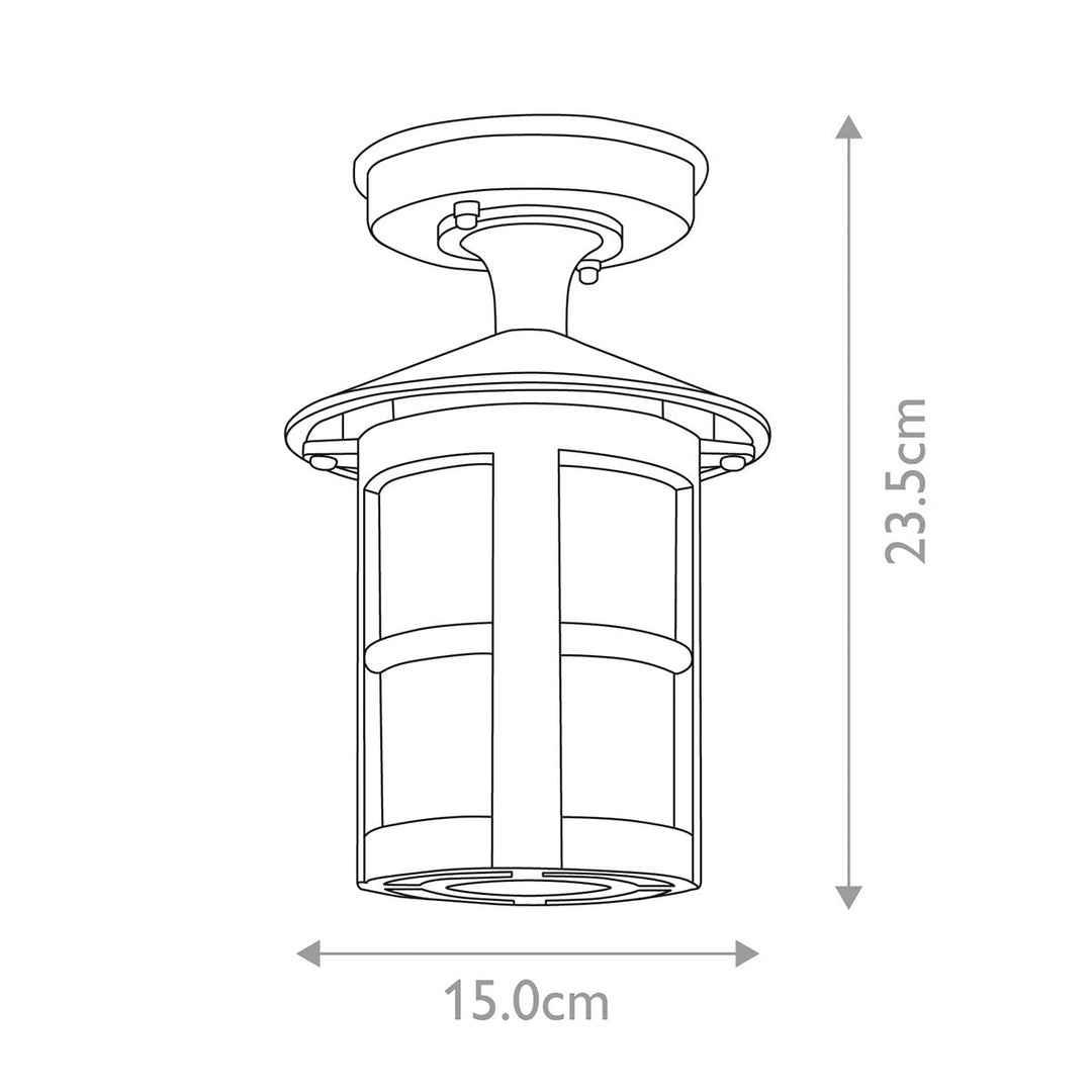 Norlys Hereford 1 Light Porch Lantern BL21A-BLACK Black