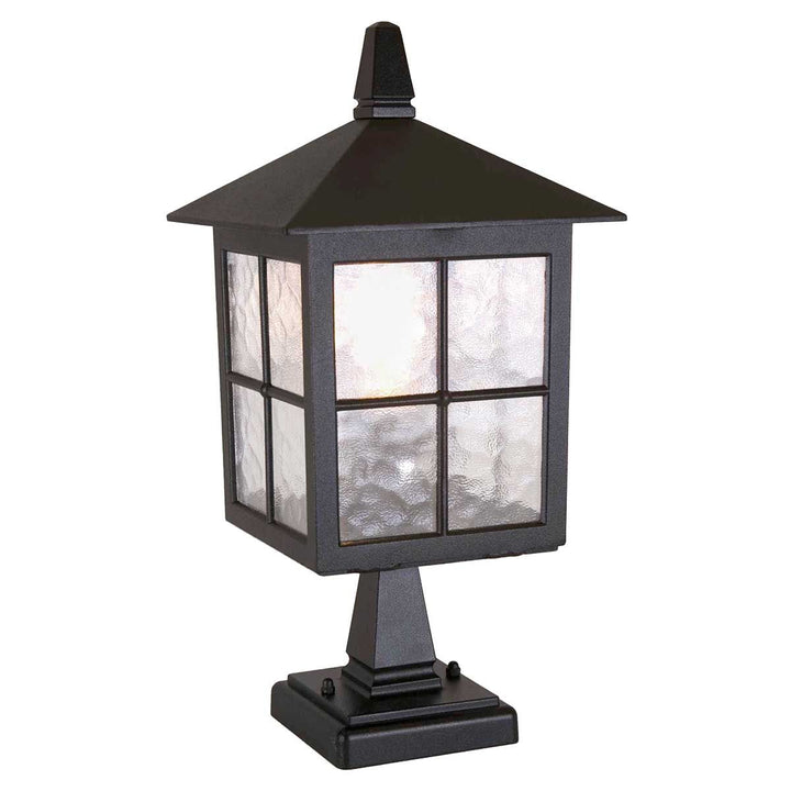 Norlys Winchester 1 Light Pedestal Lantern BL25-BLACK Black