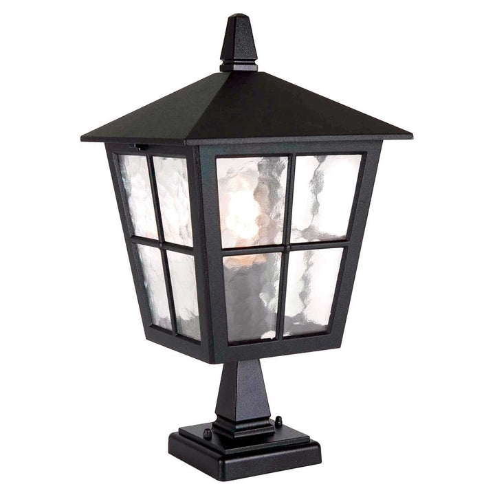 Norlys Canterbury 1 Light Pedestal Lantern BL50M-BLACK Black