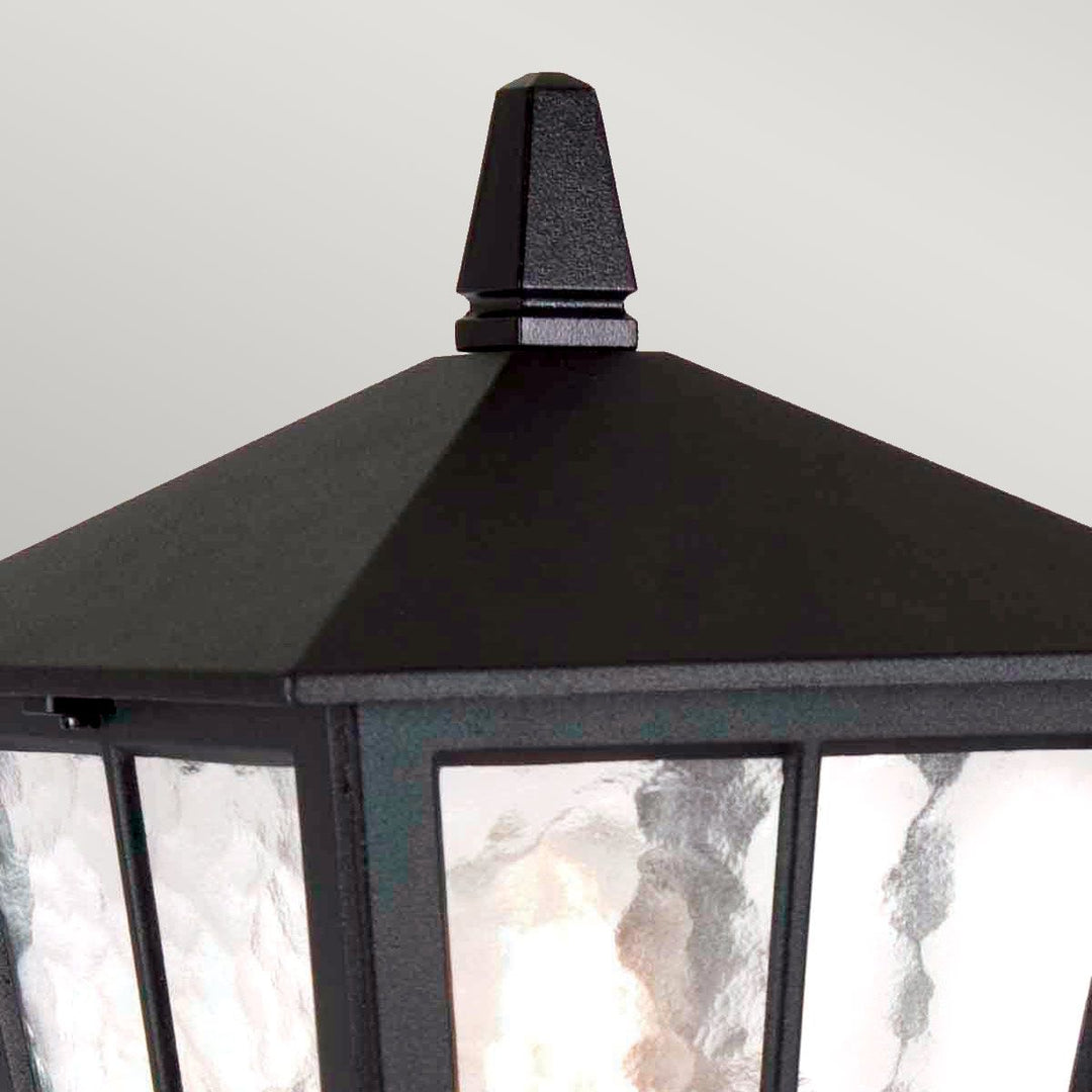 Norlys Canterbury 1 Light Pedestal Lantern BL50M-BLACK Black