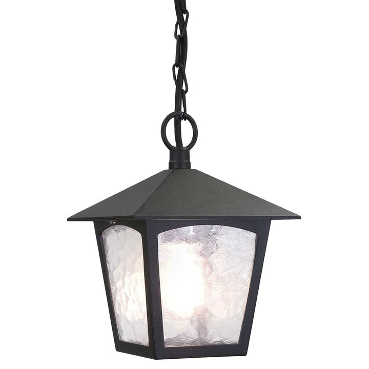 Norlys York 1 Light Porch Chain Lantern BL6B-BLACK Black