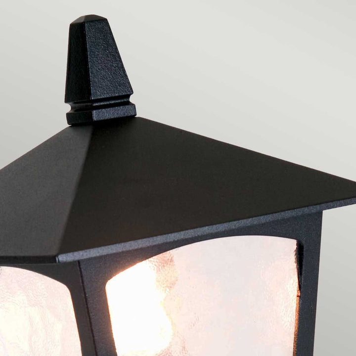 Norlys York 1 Light Pedestal Lantern BL7-BLACK Black