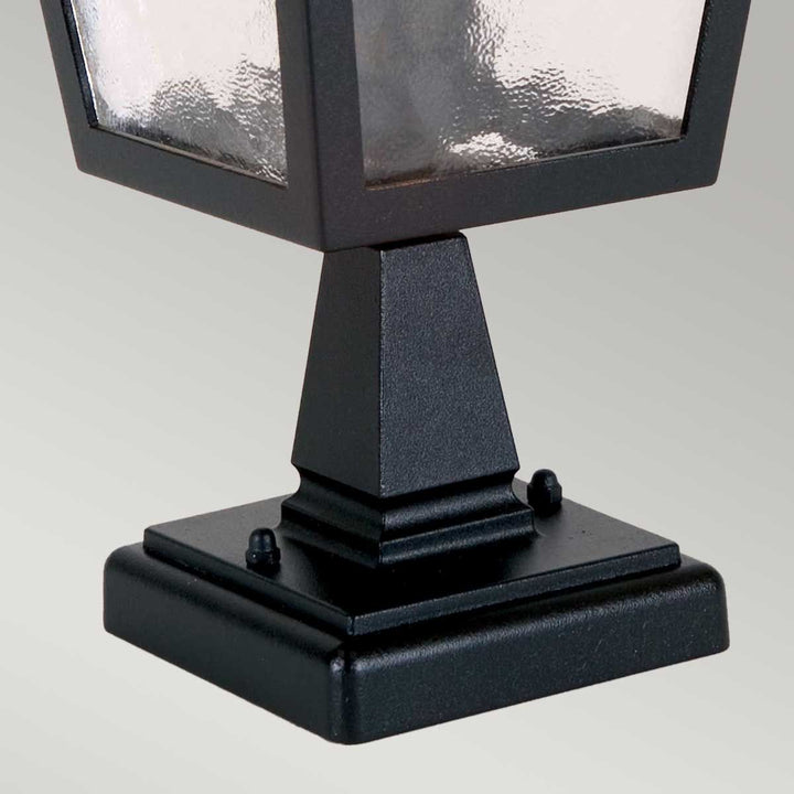Norlys York 1 Light Pedestal Lantern BL7-BLACK Black