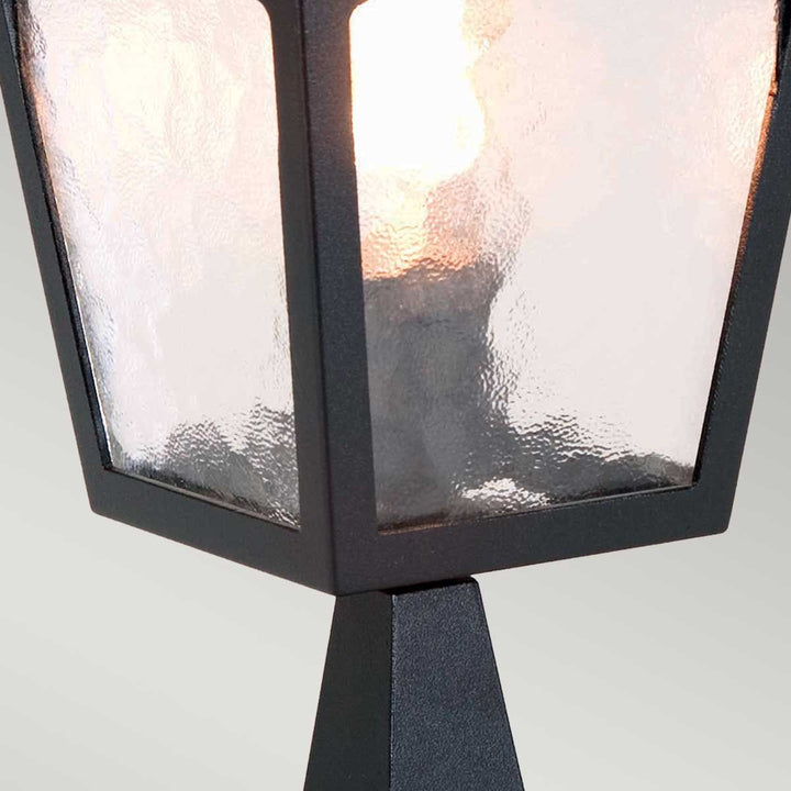 Norlys York 1 Light Pedestal Lantern BL7-BLACK Black