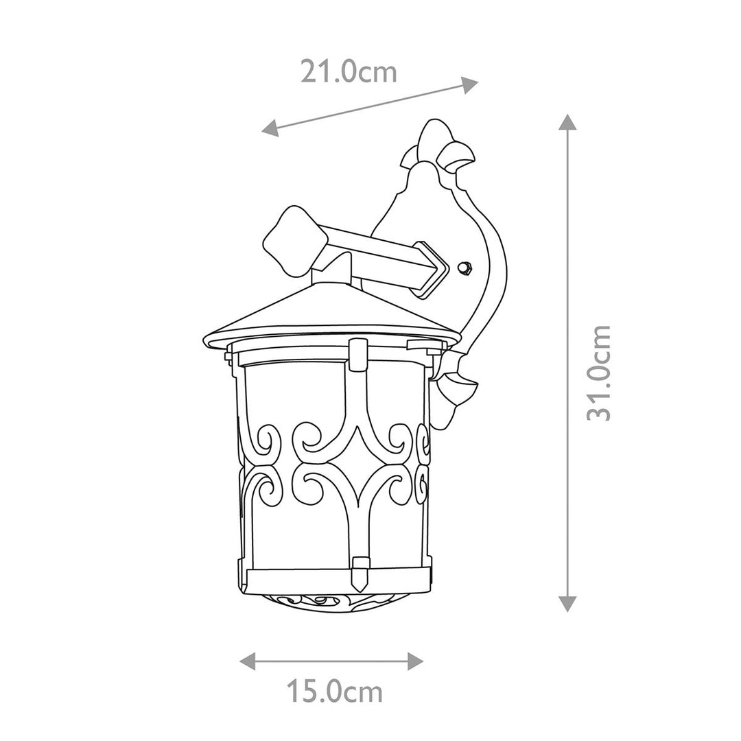 Norlys Hereford Wall Down Lantern BL8-BLACK Black