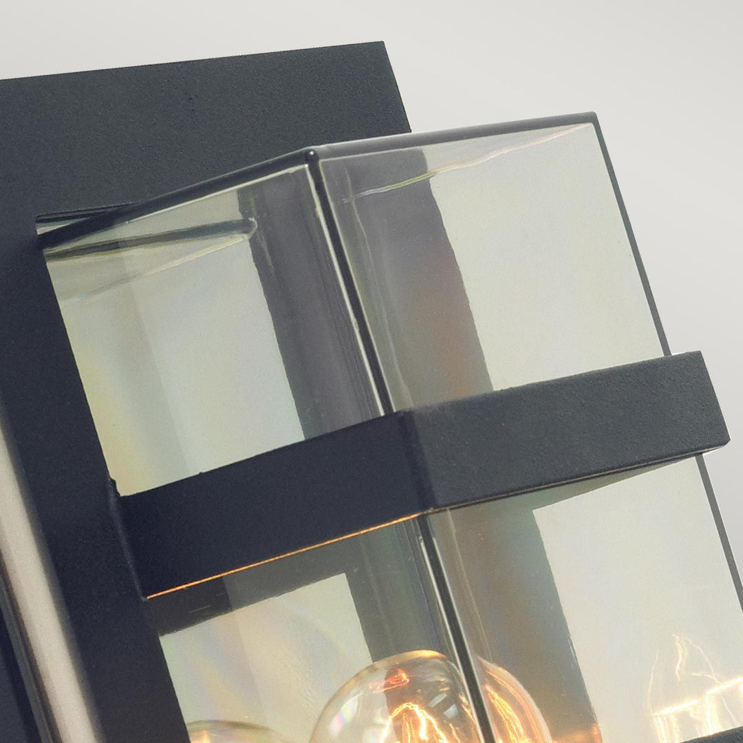 Elstead Lighting Boden 1 Light Wall Light - Black With Clear Polycarbonate BODEN-E27-BLK-C Black