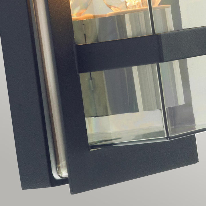 Elstead Lighting Boden 1 Light Wall Light - Black With Clear Polycarbonate BODEN-E27-BLK-C Black