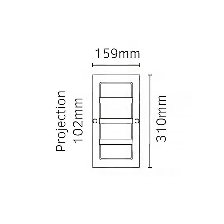 Elstead Lighting Boden 1 Light Wall Light - Black With Clear Polycarbonate BODEN-E27-BLK-C Black