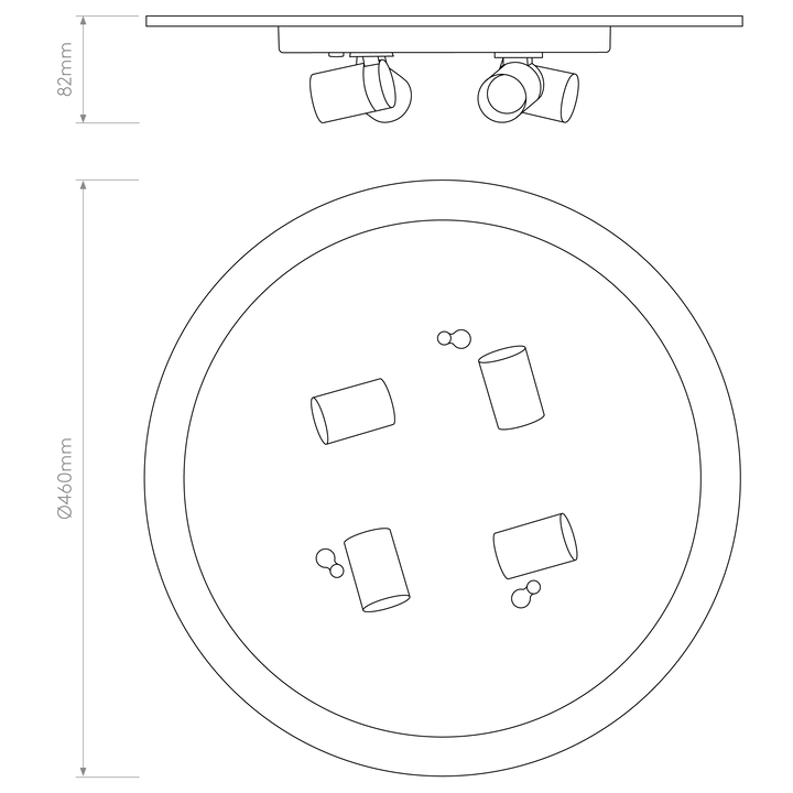 Image of Astro Ceiling Base 460, supplied by Prisma Lighting