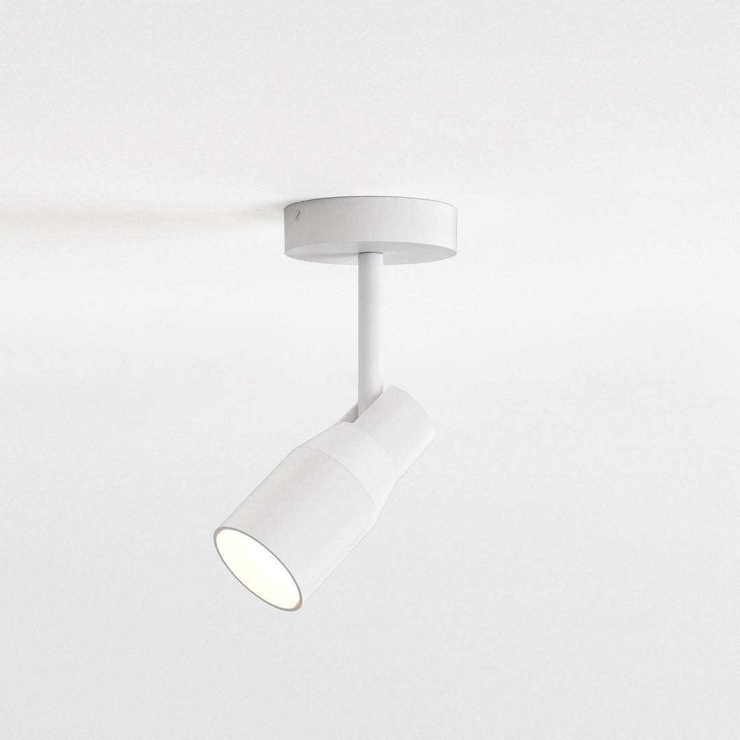 Astro Apollo Single Spotlight in Matt Black and Textured White – Adjustable Ceiling or Wall Fixture
