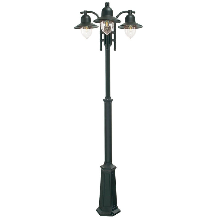 Elstead Lighting Como 3 Light Triple Head Post C7-BLACK Black