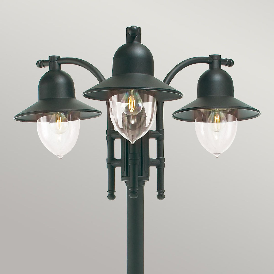 Elstead Lighting Como 3 Light Triple Head Post C7-BLACK Black