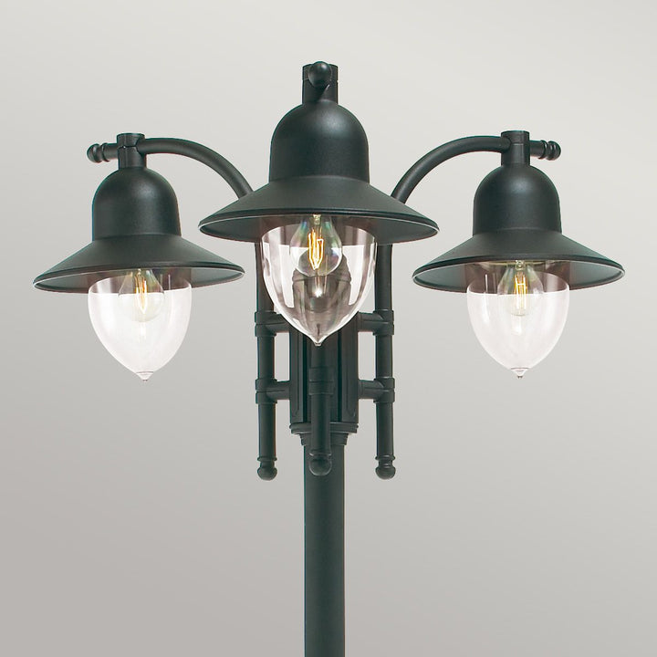 Elstead Lighting Como 3 Light Triple Head Post C7-BLACK Black