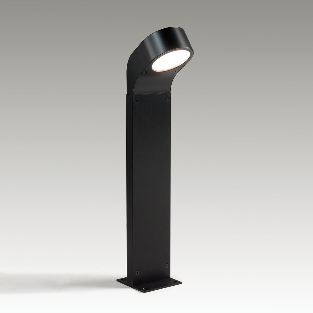 Astro Soprano Bollard in textured black with downward illumination