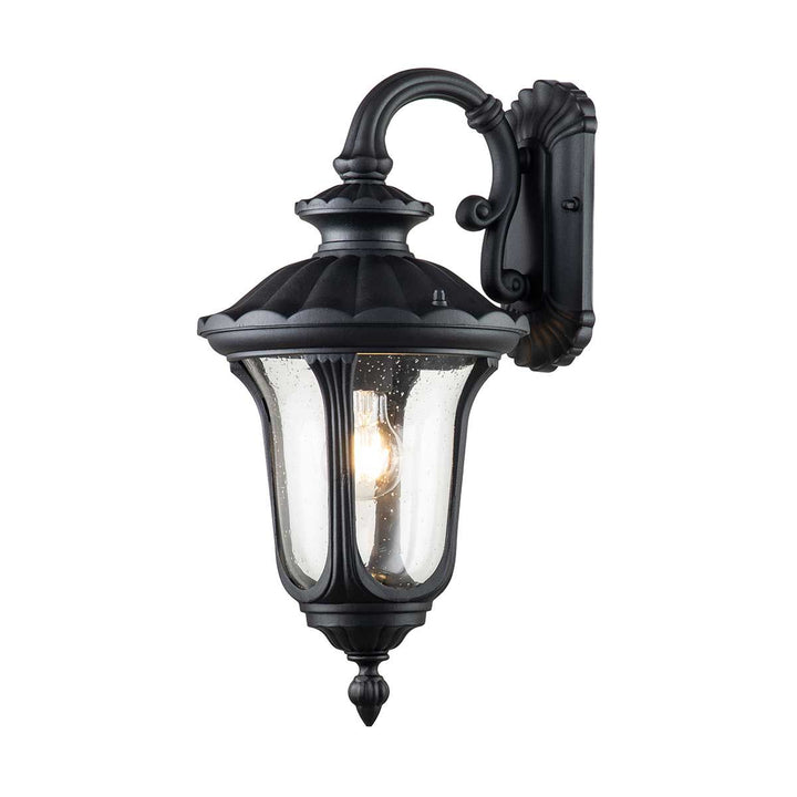 Norlys Chicago 1 Light Small Wall Lantern CC2-S-BK Textured Black